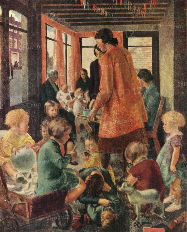 'Evacuee Play Centre', c1943.  Creator: Elise Dalton Hewland.