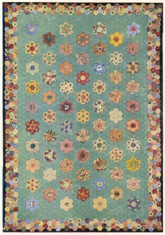 Patchwork quilt, 1943. Creator: Unknown.