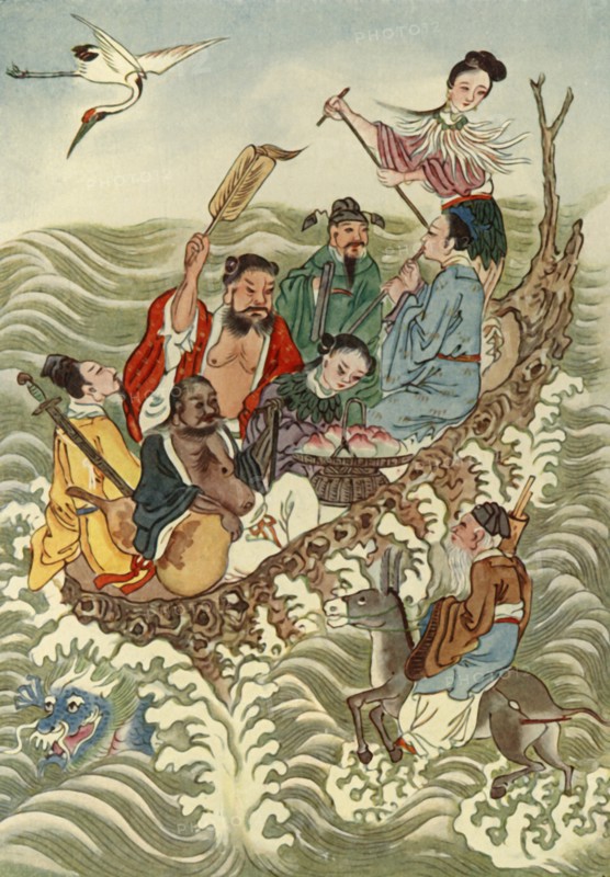 'The Eight Immortals Crossing the Sea', 1922. Creator: Unknown.