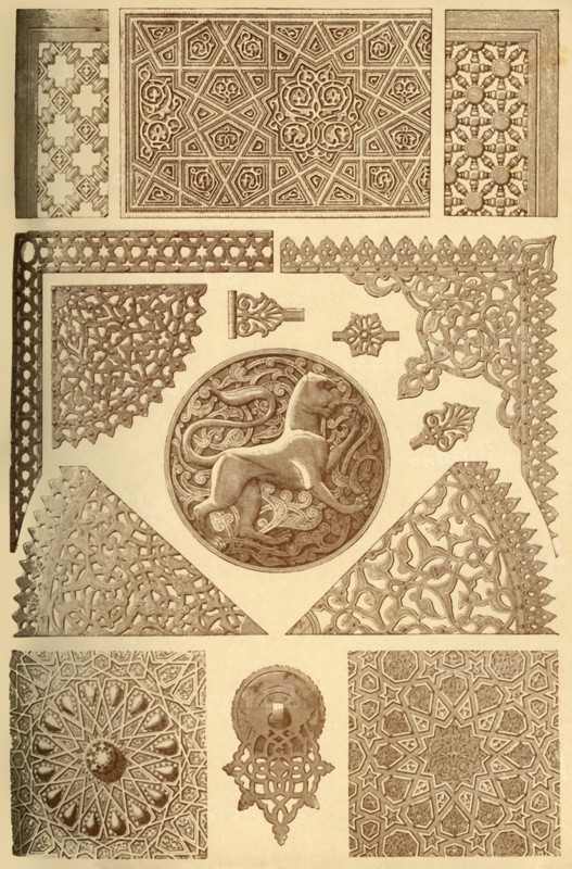 Middle eastern wood and metalwork, (1898). Creator: Unknown.