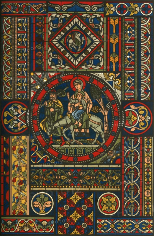 Medieval stained glass, (1898). Creator: Unknown.