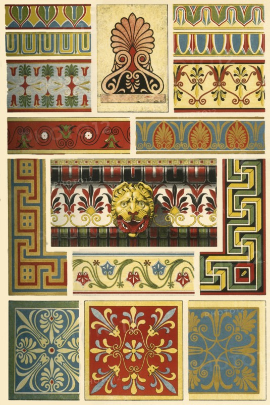 Ancient Greek polychrome architecture, (1898). Creator: Unknown.