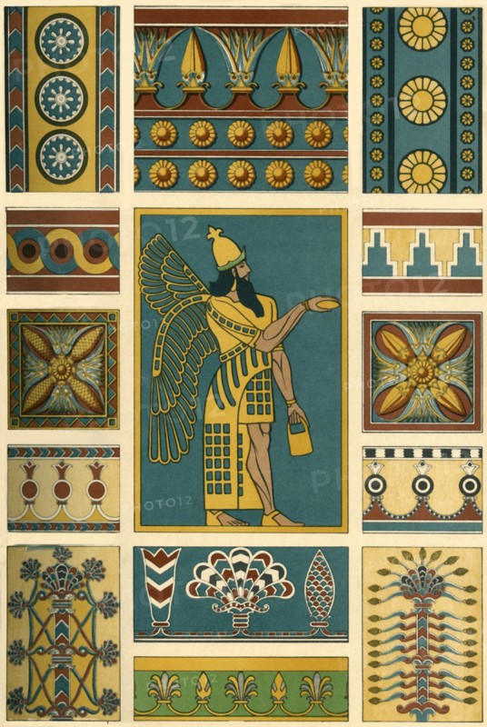 Assyrian decoration, (1898). Creator: Unknown.