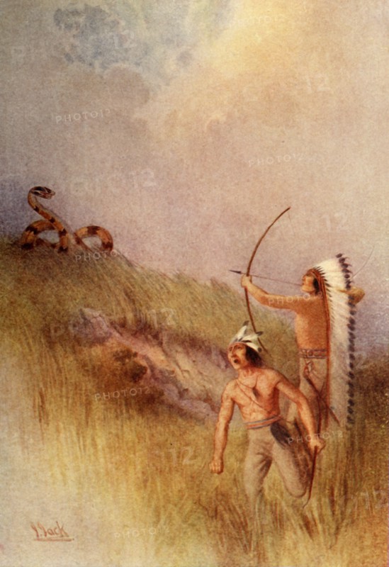 'The War-chief kills the Monster Rattlesnake', 1914. Creator: Unknown.