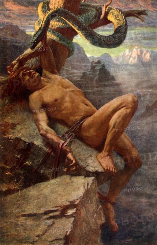 'The Punishment of Loke', 1912. Creator: James Doyle Penrose.