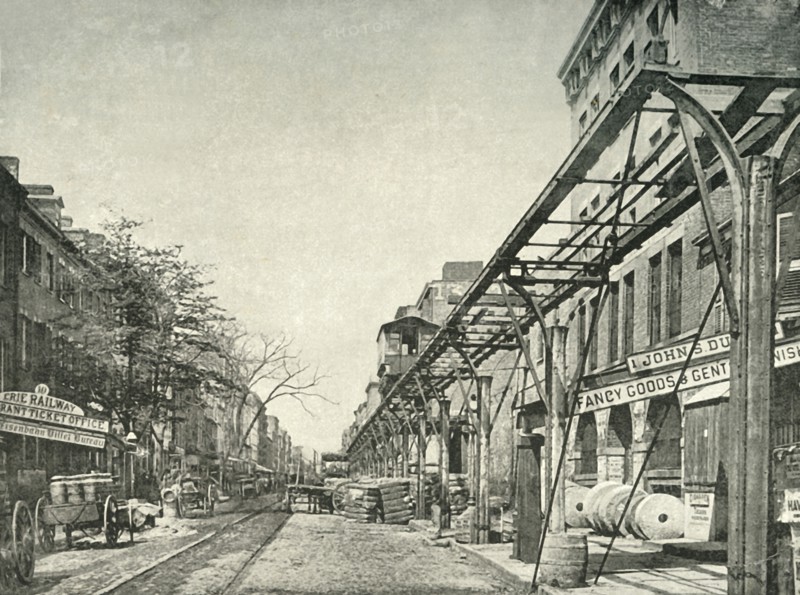 'New York: Elevated Railway', 1891. Creator: Unknown.