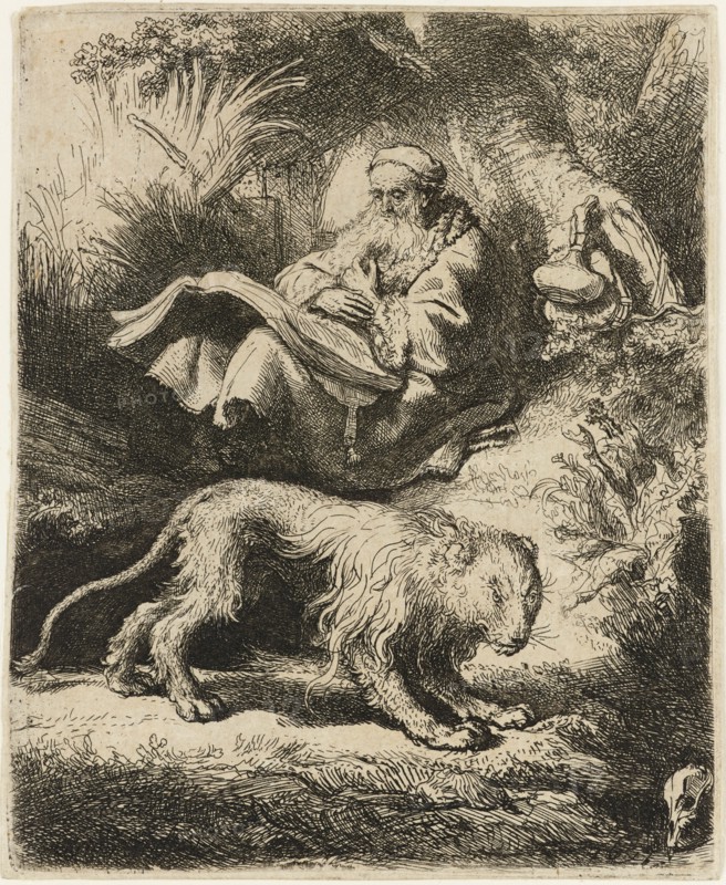 St Jerome reading, 1634. Creator: Rembrandt Harmensz van Rijn.