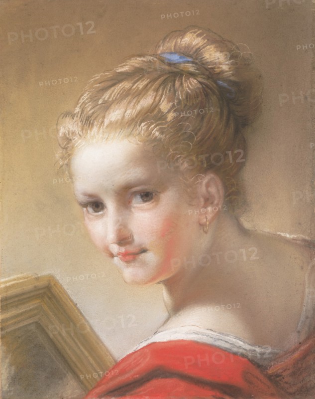 Study of a Girl in Red, 1717. Creator: Benedetto Luti.