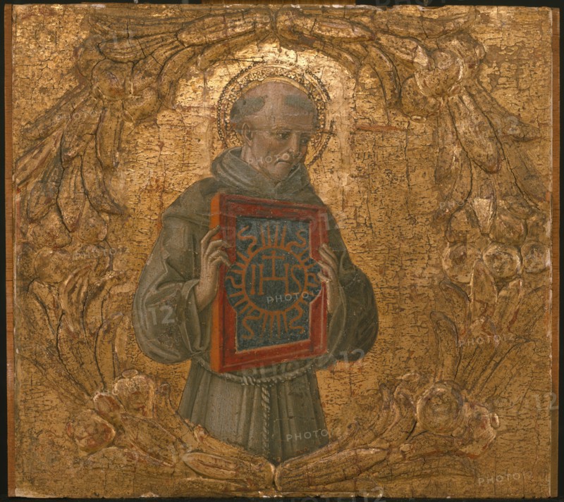 Saint Bernardino, possibly 1474. Creator: Benvenuto di Giovanni.