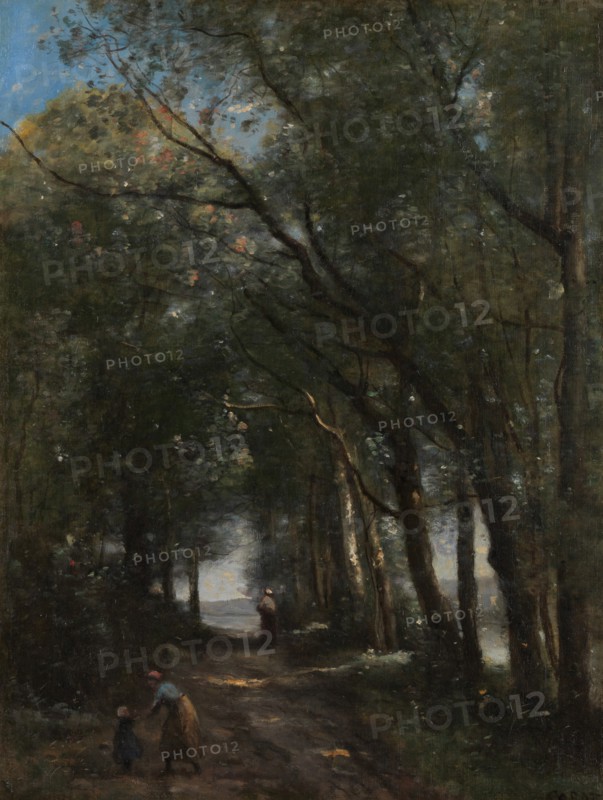 A Lane through the Trees, ca. 1870-73. Creator: Jean-Baptiste-Camille Corot.