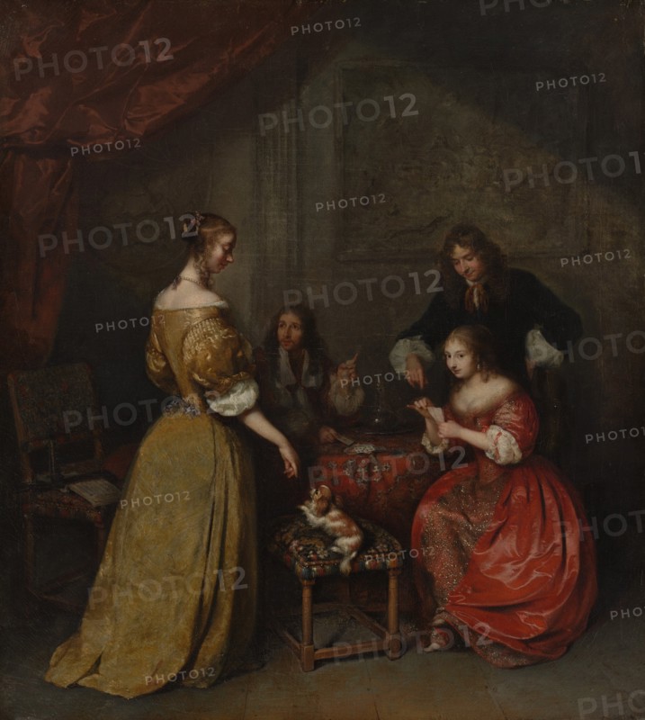 The Card Party, ca. 1665. Creator: Gaspar Netscher.