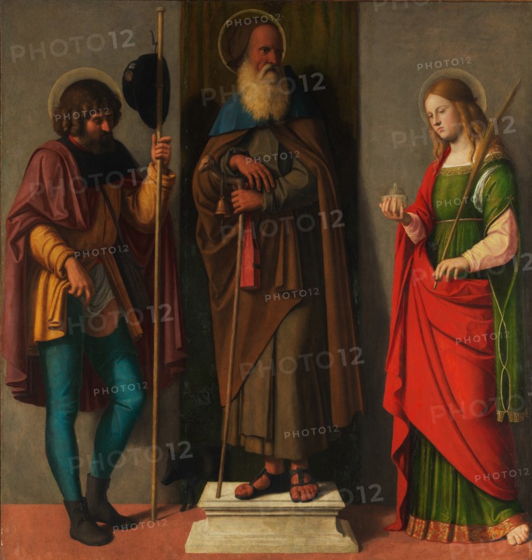 Three Saints: Roch, Anthony Abbot, and Lucy, ca. 1513. Creator: Giovanni Battista Cima da Conegliano.