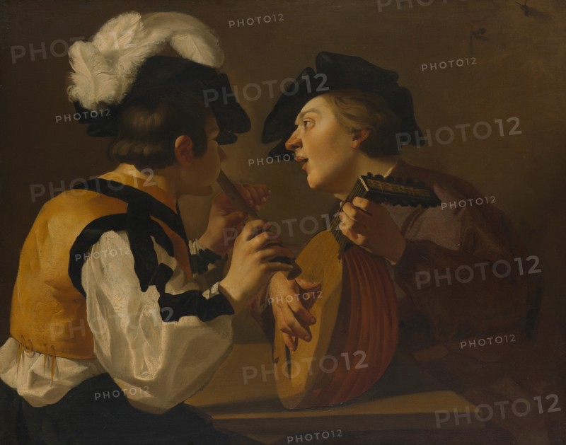 Two Musicians, 17th century. Creator: Dutch (Utrecht Caravaggist) Painter, 17th century.