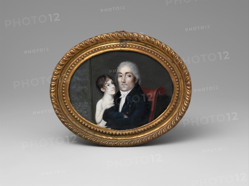 Portrait of a Gentleman and His Daughter, ca. 1805. Creator: François M. Guyol de Guiran.