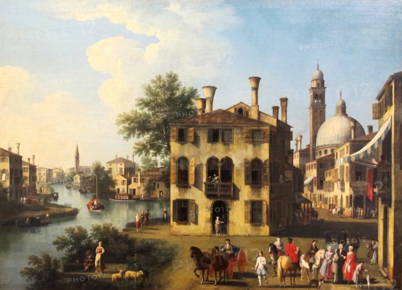 View of the Brenta, near Dolo, late 18th century. Creator: Giovanni Battista Cimaroli.