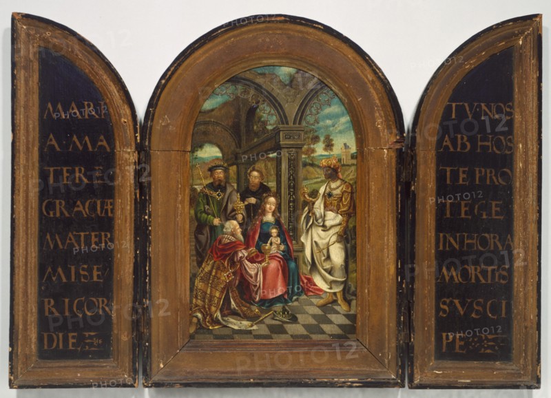 Adoration of the Magi, probably seventeenth century. Creator: Imitator of Netherlandish (Antwerp Mannerist) Painter.
