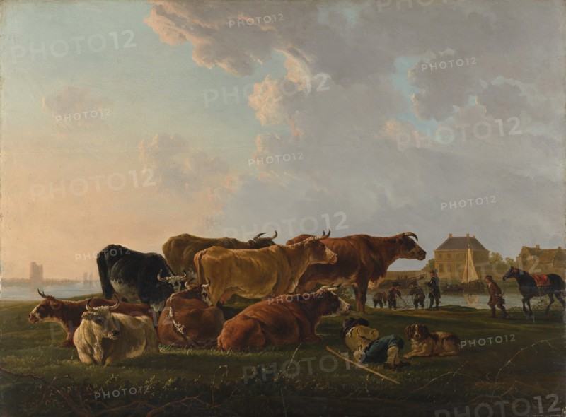 Landscape with Cattle, probably ca. 1800. Creator: Jacob van Strij.