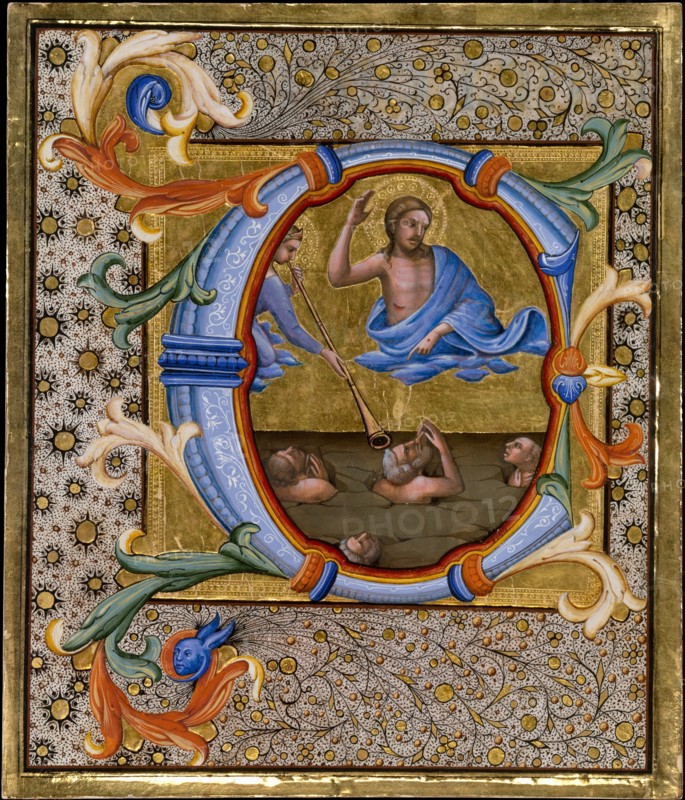 Last Judgment in an Initial C, ca. 1406-7. Creator: Lorenzo Monaco.