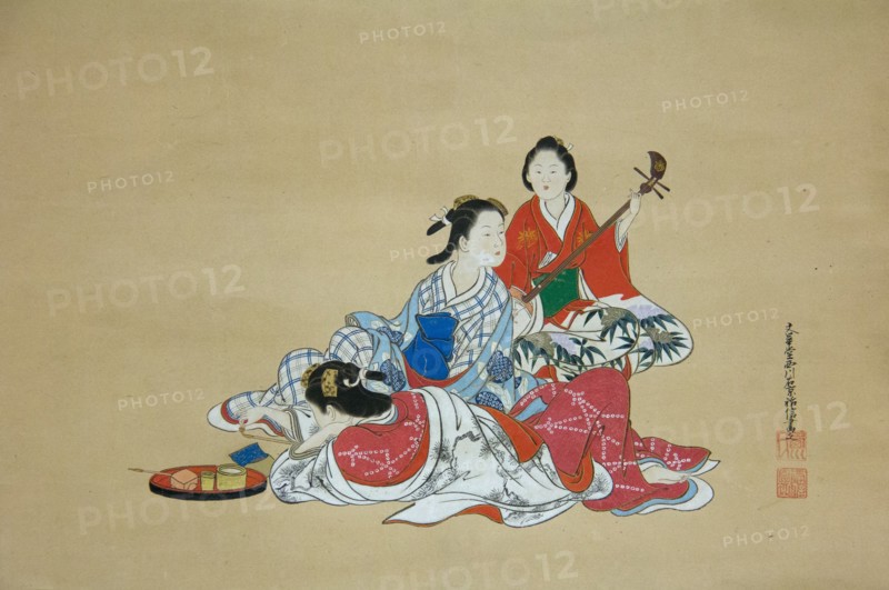 Three Beauties, 18th century. Creator: Nishikawa Sukenobu.