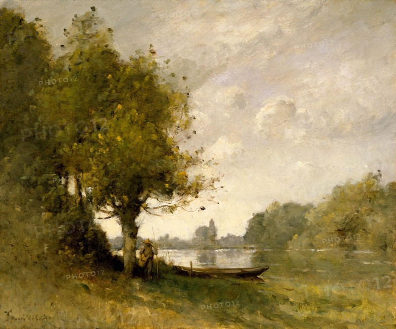 A Pond near Nangis, 1880-95. Creator: Paul-Désiré Trouillebert.