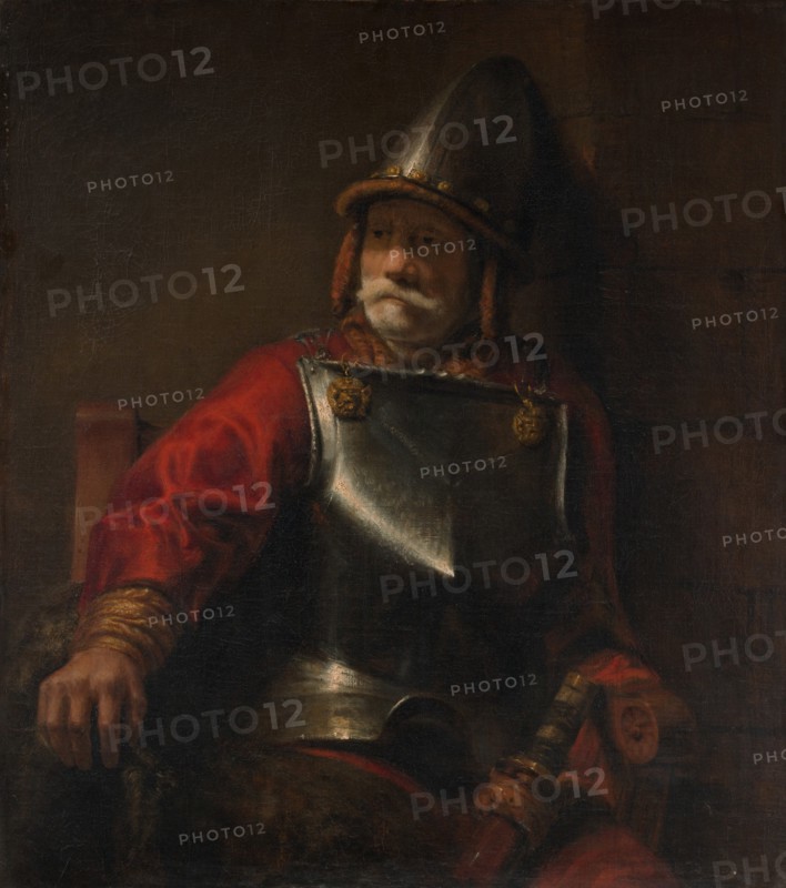 Man in Armor (Mars?). Creator: Style of Rembrandt (Dutch, second or third quarter 17th century).