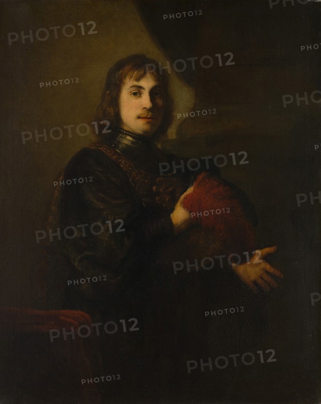 Portrait of a Man with a Breastplate and Plumed Hat. Creator: Style of Rembrandt (Dutch, mid- to late 1640s).