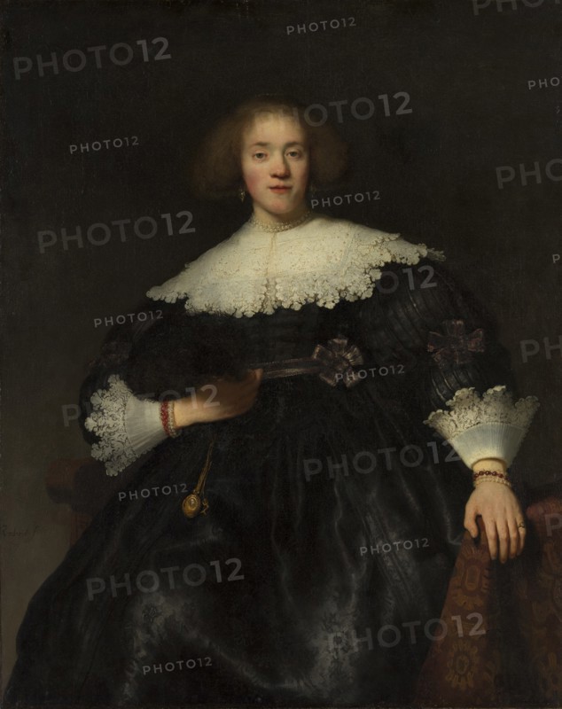 Portrait of a Young Woman with a Fan, 1633. Creator: Rembrandt Harmensz van Rijn.