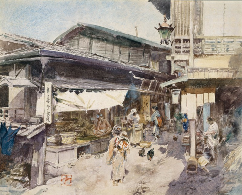 Street Scene in Ikao, Japan. Creator: Robert Frederick Blum.