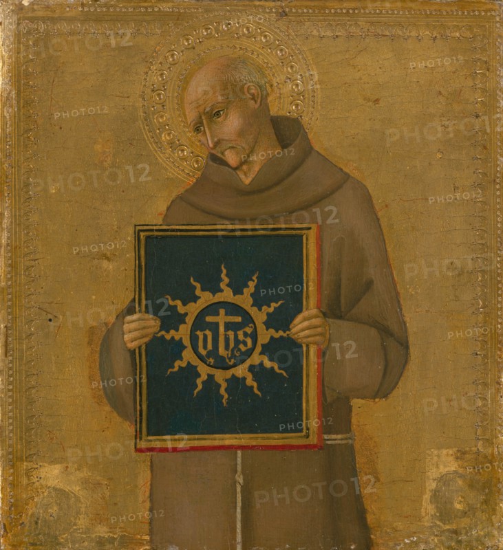 Saint Bernardino, 1450-60. Creator: Sano di Pietro.