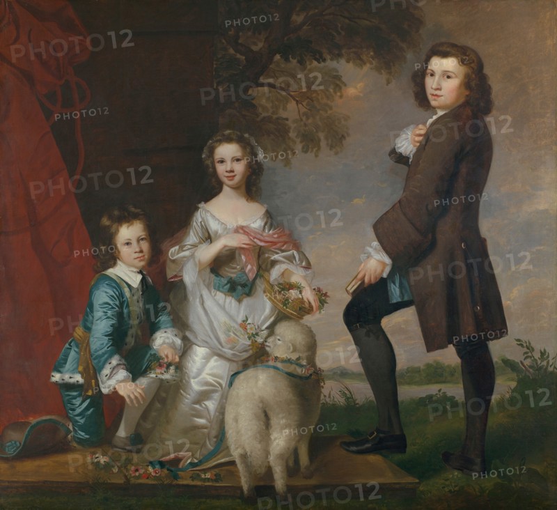 Thomas (1740-1825) and Martha Neate (1741-after 1795) with His Tutor, Thomas Needham, 1748. Creator: Sir Joshua Reynolds.