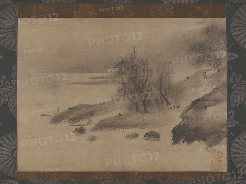 Ink Landscape (Suiboku sansui zu), 15th-early 16th century. Creator: Shinso Soami.