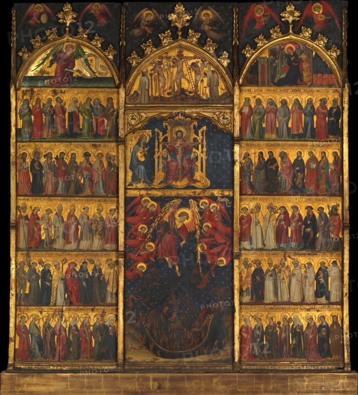 The Trinity Adored by All Saints. Creator: Spanish Painter (ca. 1400).