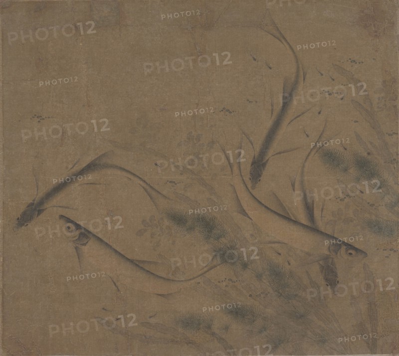Fish at play, 12th-late 13th century. Creator: Attributed to Zhao Kexiong (Chinese, active early 12th century).