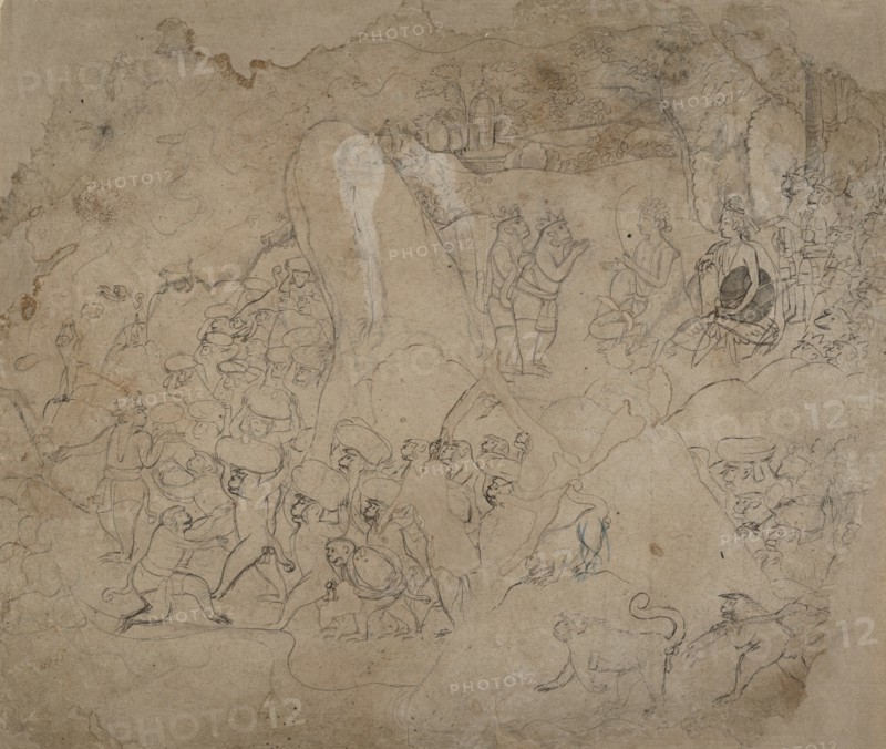 Building the Bridge to Lanka, ca. 1800. Creator: Unknown.