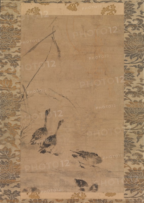 Geese and Reeds, late 14th century. Creator: Unknown.