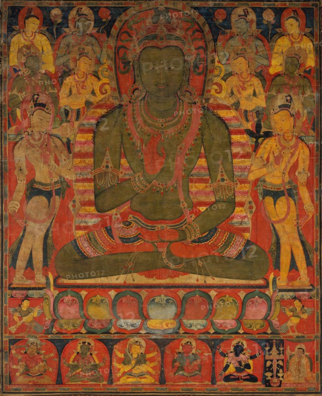 Amoghasiddhi, the Buddha of the Northern Pure Land, ca. 1200-50. Creator: Unknown.