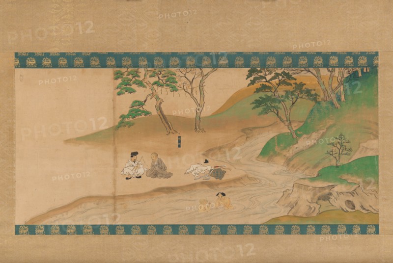 Section of Jin'o-ji Engi Emaki (Konin Shonin E- den), early 14th century. Creator: Unknown.