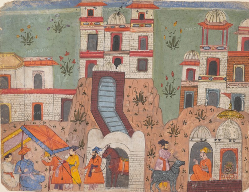 A Raja Receives Homage Outside the City..., from a Dispersed Manuscript, last quarter of 17th cent. Creator: Unknown.