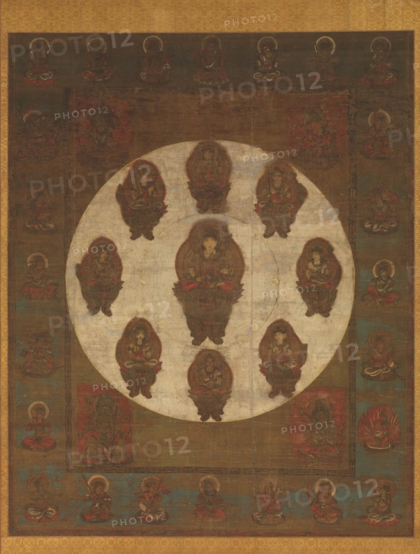 Mandala of Monju Bosatsu, 13th century. Creator: Unknown.