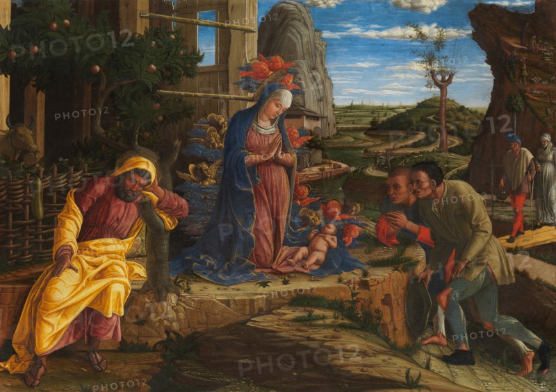 The Adoration of the Shepherds, shortly after 1450. Creator: Andrea Mantegna.