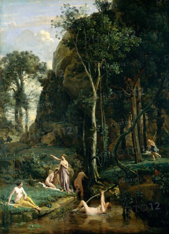Diana and Actaeon (Diana Surprised in Her Bath), 1836. Creator: Jean-Baptiste-Camille Corot.
