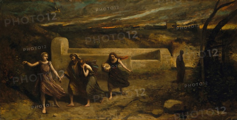 The Burning of Sodom (formerly "The Destruction of Sodom"), 1843 and 1857. Creator: Jean-Baptiste-Camille Corot.