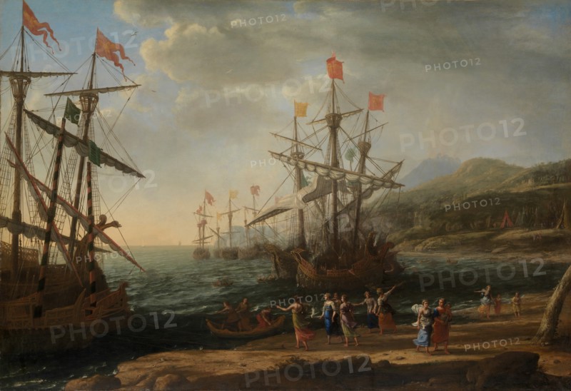 The Trojan Women Setting Fire to Their Fleet, ca. 1643. Creator: Claude Lorrain.