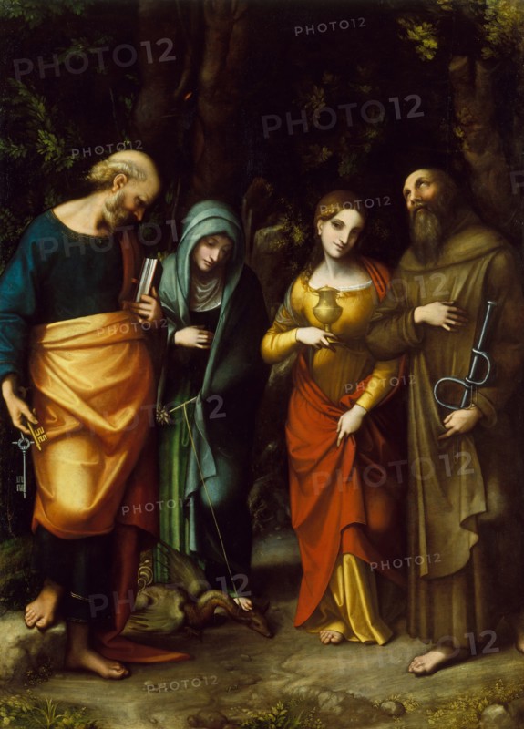 Saints Peter, Martha, Mary Magdalen, and Leonard, ca. 1515. Creator: Correggio.
