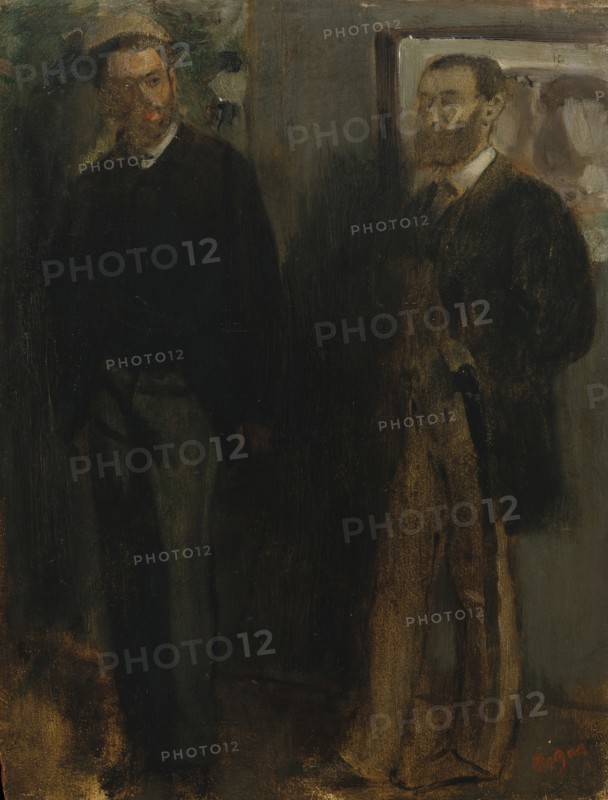 Two Men, ca. 1865-69. Creator: Edgar Degas.