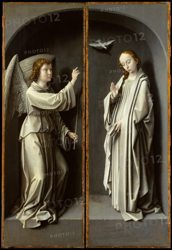 Archangel Gabriel; The Virgin Annunciate, ca. 1510. Creator: Gerard David.