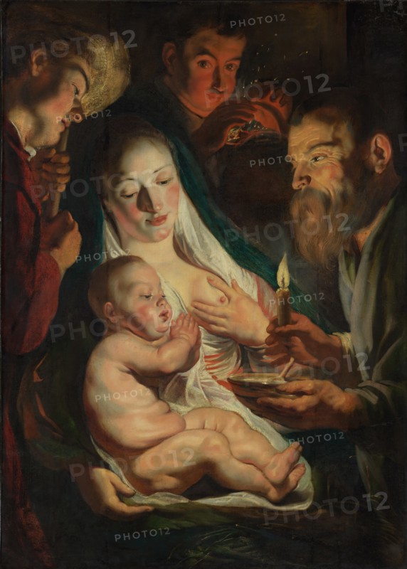 The Holy Family with Shepherds, 1616. Creator: Jacob Jordaens.