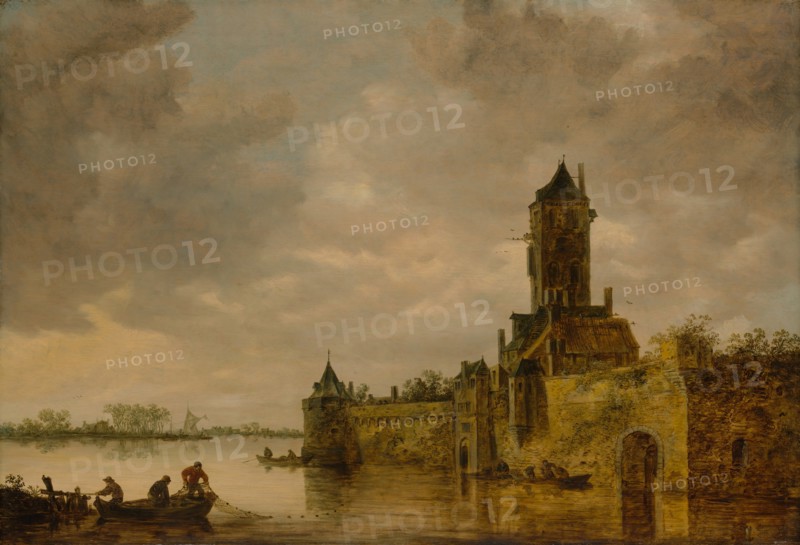 Castle by a River, 1647. Creator: Jan van Goyen.