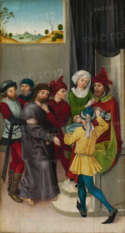 Christ before Pilate; The Resurrection. Creator: Ludwig Schongauer.