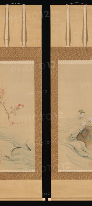 Sweetfish in Summer and Autumn, 1785. Creator: Maruyama Okyo.